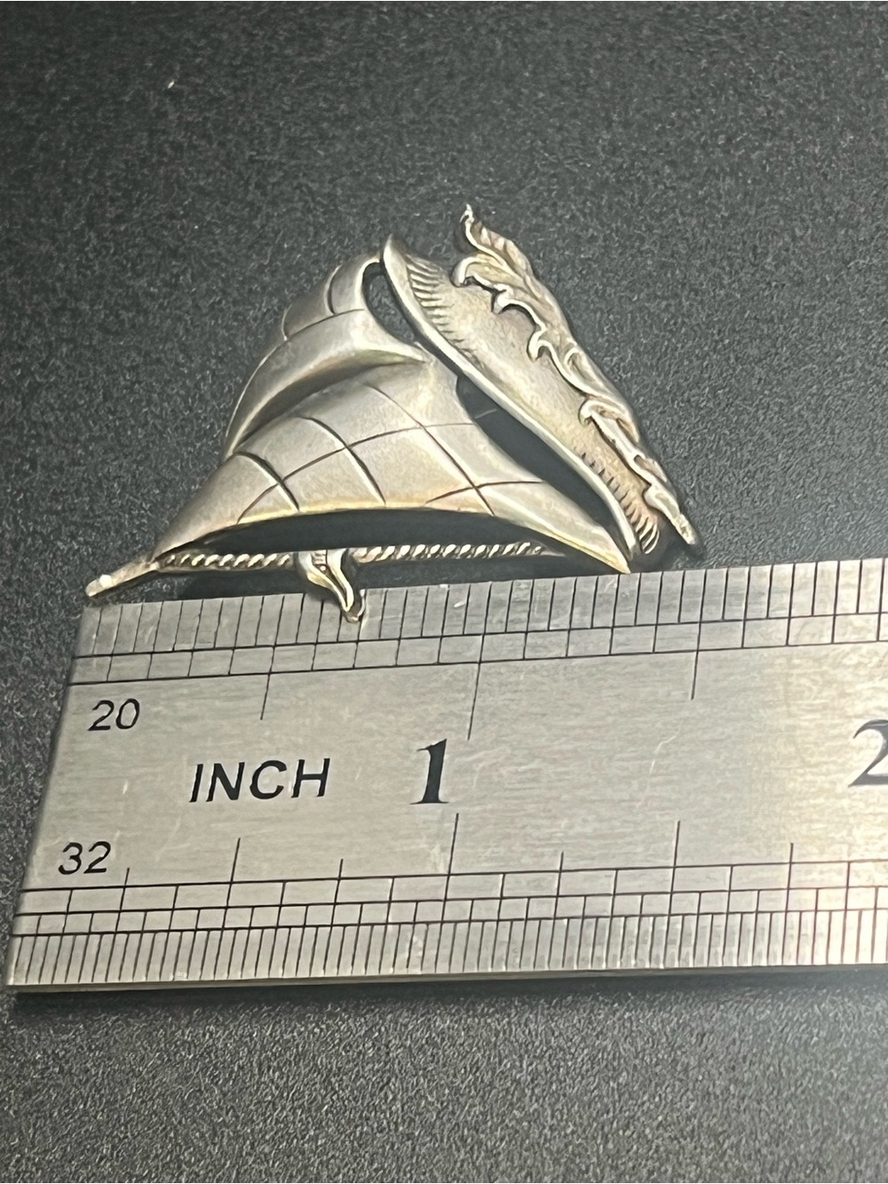 Vintage tested sterling silver west germany sailboat brooch nautical pin - Picture 7 of 7